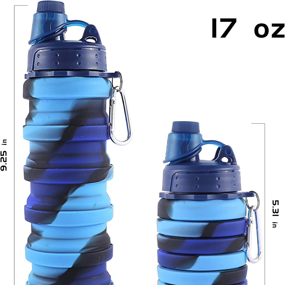 2-Pack Collapsible Hydration Water Bottles
