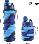 2-Pack Collapsible Hydration Water Bottles