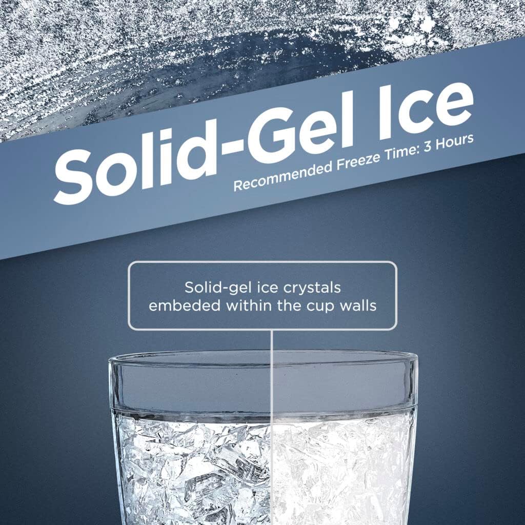 Freezer Cup Golfing Gift for - Freezable Ice-Gel Chiller Mug for Beer/Iced Cold Drinks - Insulated 14oz Frozen Drinking Glass for Men who Golf (Gift Boxed)