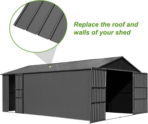 20PCS Metal Roofing Panels - Corrugated Galvanized Roof Panels