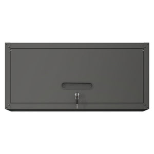 Heavy Duty, Metal Wall Mounted Tool Storage Cabinet Steel Metal Garage Storage Cabinet - Black / Gray