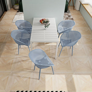 4 Pack Lounge Chair Set With Long Table