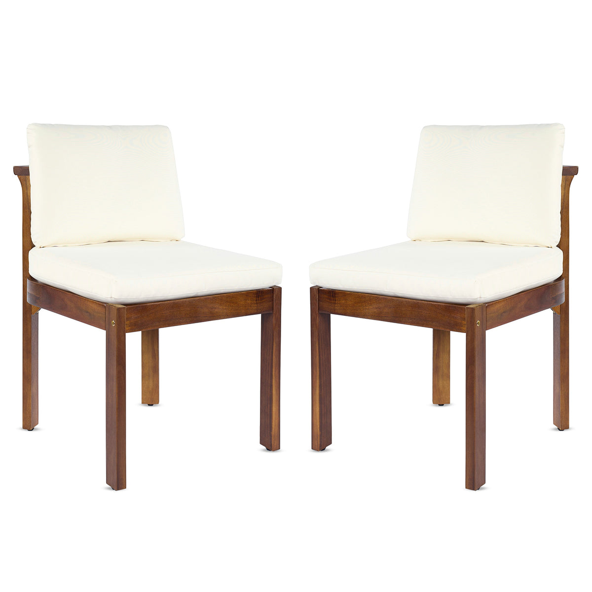 Acacia Wood Outdoor Dining Chair (Set of 2)