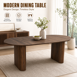 70.8" Oval Dining Table for 4-8 Persons