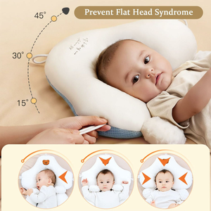 Baby Anti Flat Head Pillow Organic Cotton Infant Sleeping Support Cushion