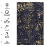 Naar Washable Area Rugs, Low-Pile, Non-Slip, Non-Shedding, Foldable, Kid & Pet Friendly