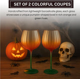 Sculpted Pumpkin Stemware – Set of 2