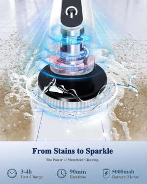 Cordless Power Shower Scrubber - Electric Cleaning Brush for Tile & Tub