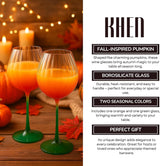 Sculpted Pumpkin Stemware – Set of 2