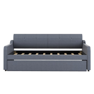 Upholstered Daybed With Trundle And USB Charging