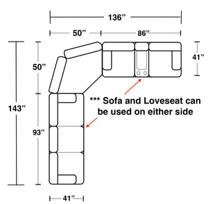 Ashland - Reclining Sectional With 4 Lay Flat Reclining Seats