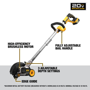 Open Box -  DEWALT 20-Volt Lithium-Ion Cordless Edger Kit with 4 Ah Battery and Charger