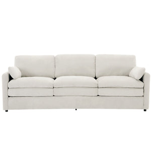 Cozy Upholstered 3 Seater Sofa With Double Cushion