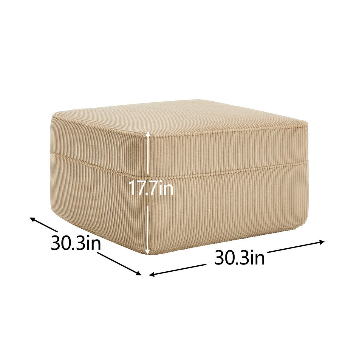 Ottoman Corduroy - Camel