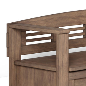 Adams - Entryway Storage Bench - Rustic Natural Aged Brown