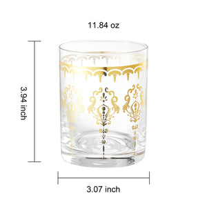 Moroccan Whiskey & Cocktail Tumbler Glass | Clear | Set of 2