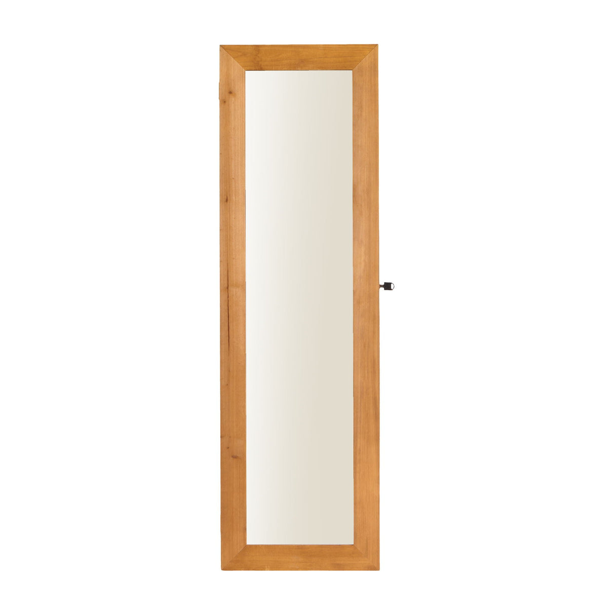 Jewelry Armoire Organizer With Full Length Mirror, Wall Mounted Lockable Cabinet With LED Light
