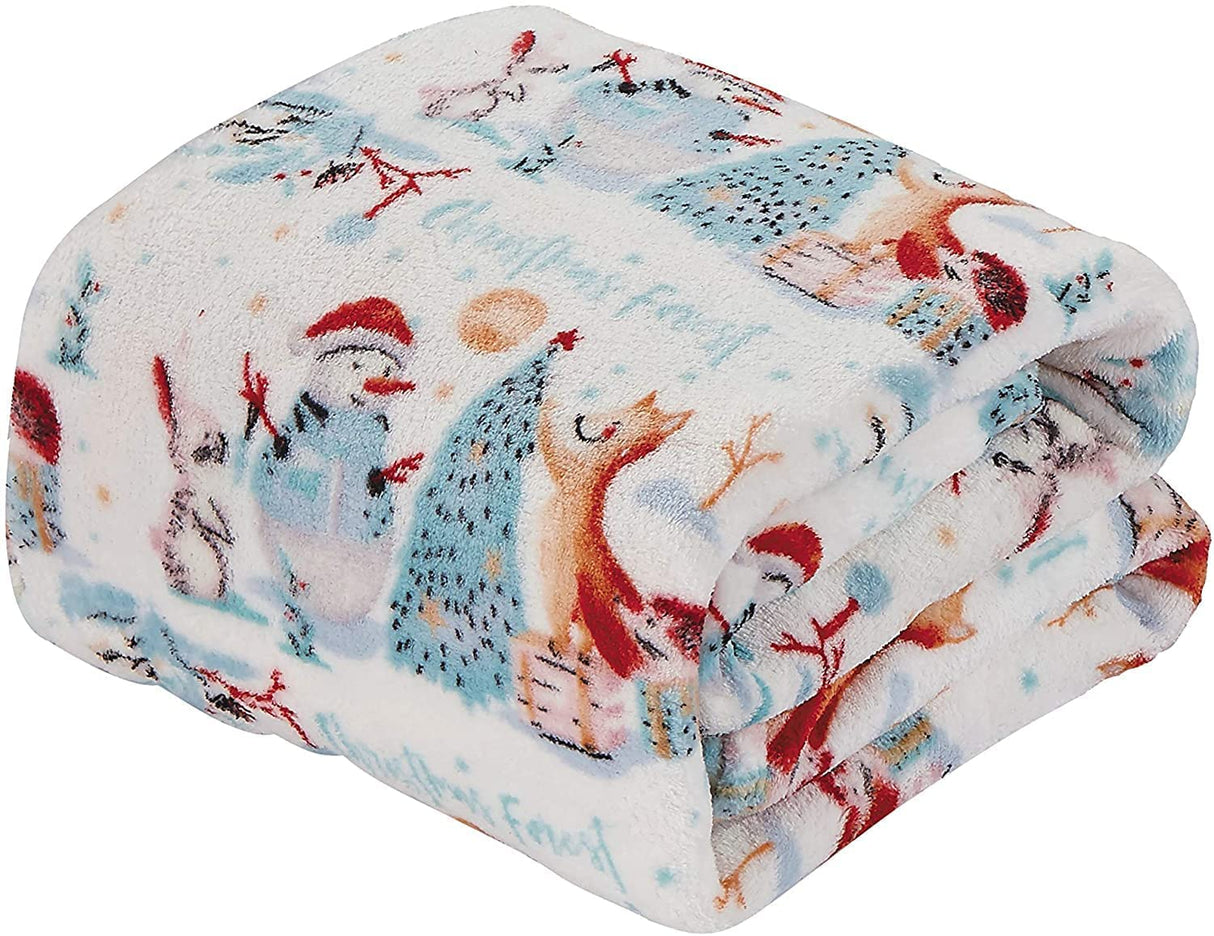 Noblehouse velvet touch holiday throw fleece blanket (50" x 60")