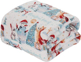 Noblehouse velvet touch holiday throw fleece blanket (50" x 60")