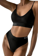 Talmont Seamless Ribbed Bra & Panty Set – Soft, Stretchy Lounge Lingerie with Removable Pads