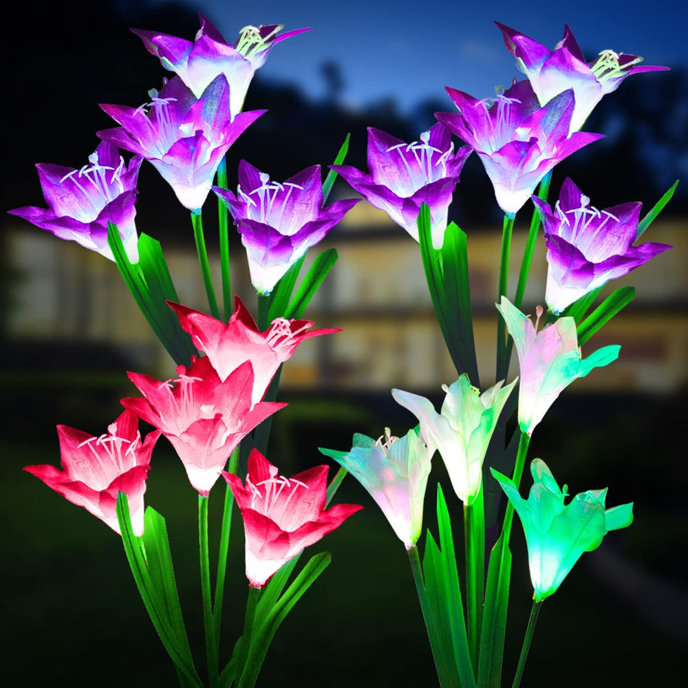 4-Pack-Solar-Powered-Garden-Flowers-with-Lights-Waterproof,-Easy-Install,-No-Wiring-Needed-