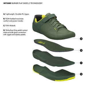 Endura MT500 Burner Flat Mountain Bike Shoe - Forest Green