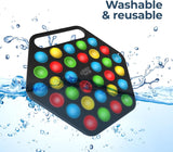 Hard Shell Pop it Fidget Toy Board with Carrying Handle for Adults & Kids