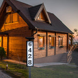 Solar Lighted House Address Sign – LED Illuminated Outdoor Plaque with Ground Stake for Yard, Garden & Home
