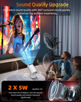 Pro Mini Portable Smart Projector with Android 13, Full HD, WiFi 6, Bluetooth 5.0, Built-in Apps for Netflix & YouTube – Works with Phone, Laptop, TV, HDMI, PS5