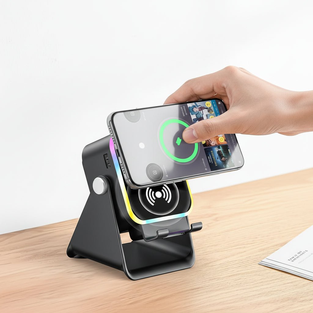 Bluetooth Speaker Phone Stand with Induction Sound Wireless Audio Dock