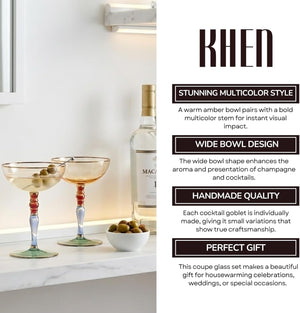 Khen Ravello Coupe Glassware - Set of 2