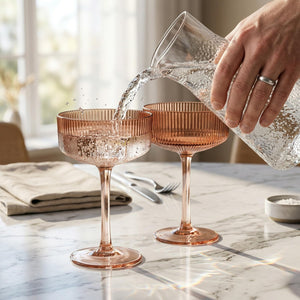 Madrid Acrylic Champagne Coupe Cocktail Glassware, Set of 2