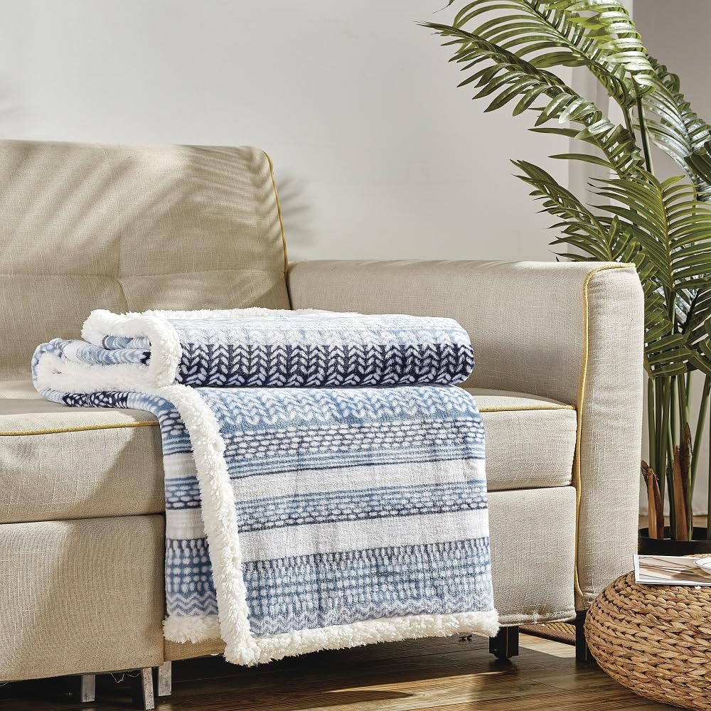 FAITH, HOPE, LOVE HOME DÉCOR Amor Eterno Heart Throw Blanket – Ultra Plush 50" x 60" Sherpa Fleece, Alaska Taupe, Soft Cozy Decorative Heart Throw for Bed & Sofa