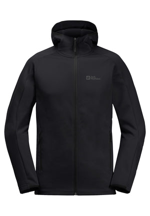 Jack Wolfskin Mens Alpgrat Hooded Fleece Jacket Black XL