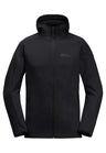 Jack Wolfskin Mens Alpgrat Hooded Fleece Jacket Black XL