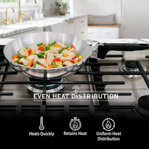 13-Inch Chef Skillet Lightweight Cast Aluminum Frying Pan