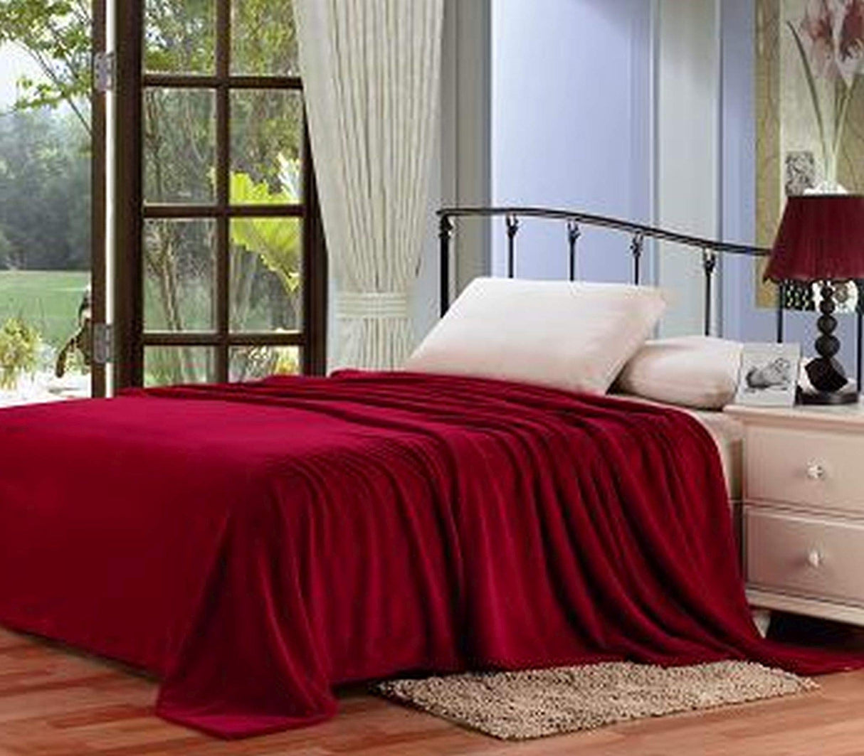 Decor&More Home Essentials Solid Microplush Blanket