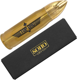 Cool Water Bottle Fathers Day Gift for Dad "Top Dad" - Insulated Stainless Steel 17oz Travel Bottle Hot/Cold with Locking Lid for Christmas and Birthday (Boxed)