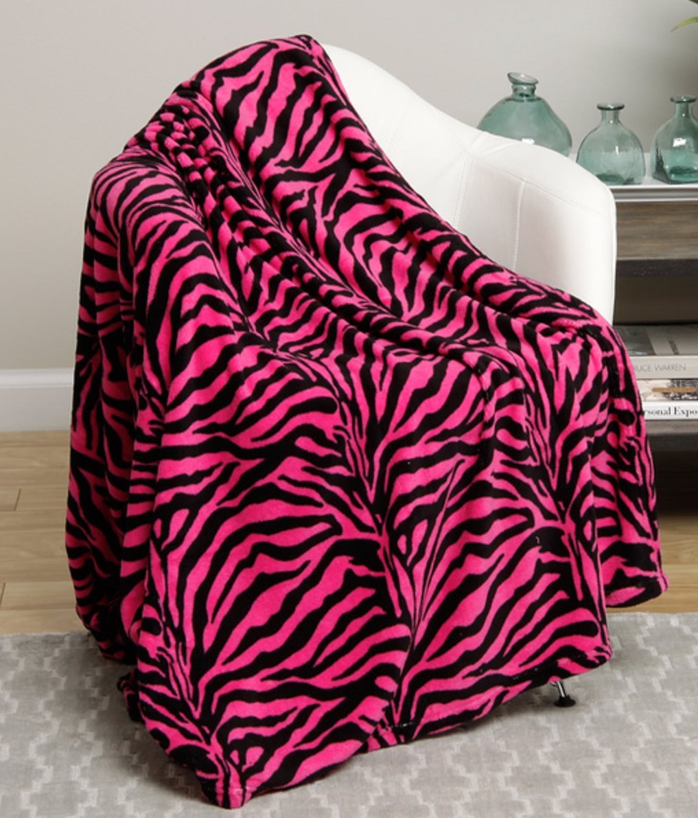 Faith, Hope, Love Home Decor Ultra Lush King Size Zebra Microplush Blanket