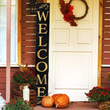 72 - Inch Tall Outdoor Welcome Sign - Rustic Farmhouse Front Porch Decor in Black, White, and Brown - Welcome Sign for Front Door - Tuesday Morning - Wall Signs
