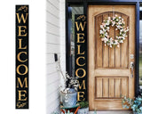72 - Inch Tall Outdoor Welcome Sign - Rustic Farmhouse Front Porch Decor in Black, White, and Brown - Welcome Sign for Front Door - Tuesday Morning - Wall Signs