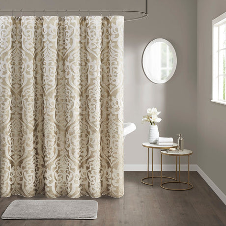 72" x 72" jacquard shower curtain - Tuesday Morning - Shower Curtains