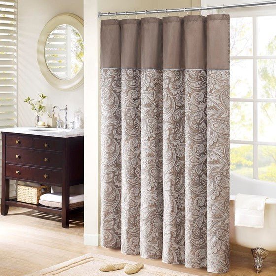 72" x 72" jacquard shower curtain - Tuesday Morning - Shower Curtains