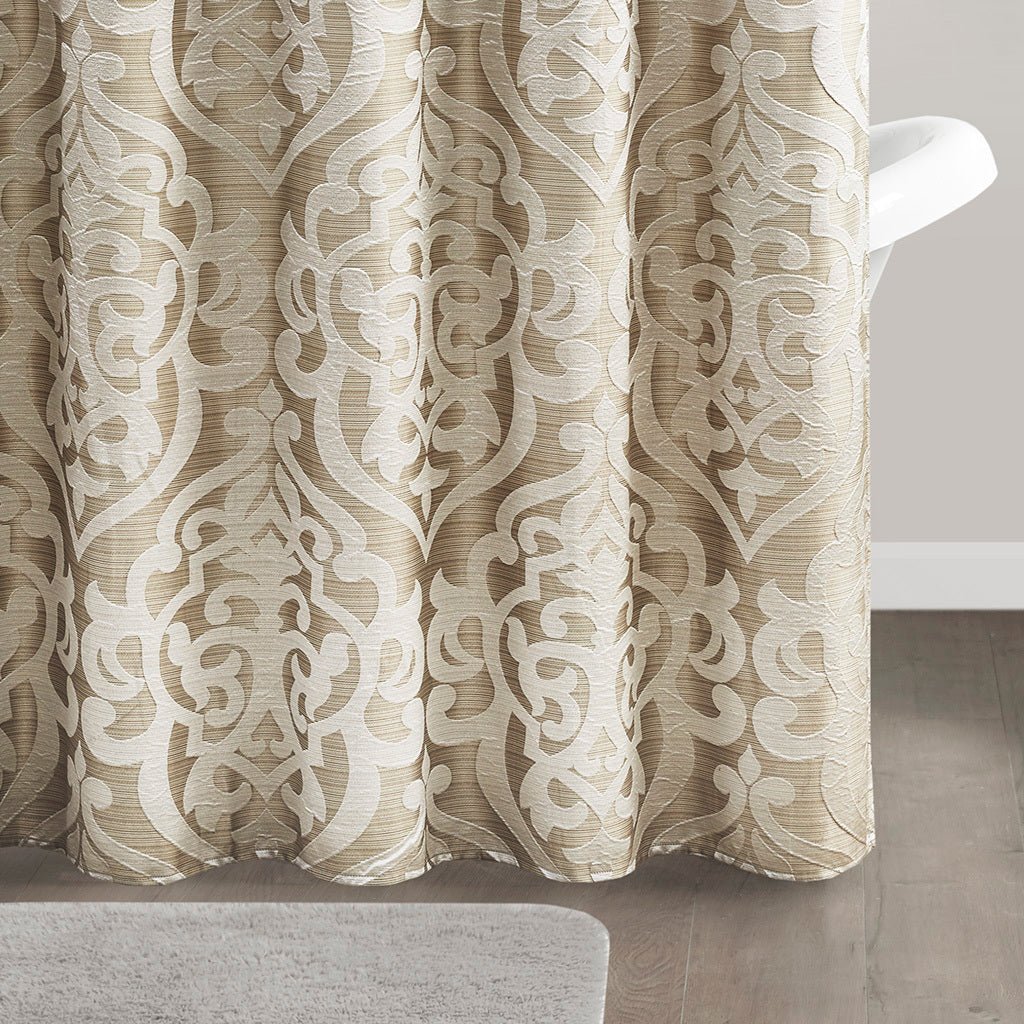 72" x 72" jacquard shower curtain - Tuesday Morning - Shower Curtains