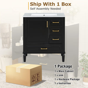 Traditional Bathroom Vanity Set With Soft Close Doors