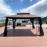 Gazebo tent with double roof & mosquito net
