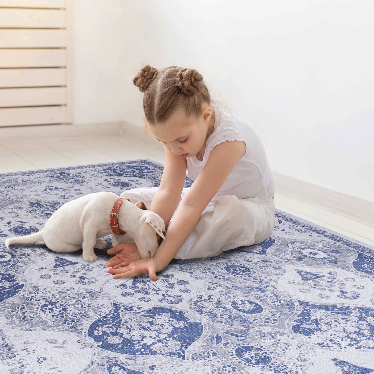 Naar Washable Area Rugs, Low-Pile, Non-Slip, Non-Shedding, Foldable, Kid & Pet Friendly