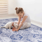 Naar Washable Area Rugs, Low-Pile, Non-Slip, Non-Shedding, Foldable, Kid & Pet Friendly