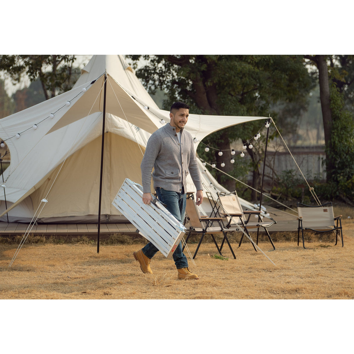 Work Platform Aluminum Portable Bench Folding Ladder