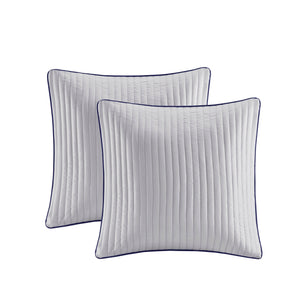 12 Piece Comforter Set with Cotton Bed Sheets Navy Queen